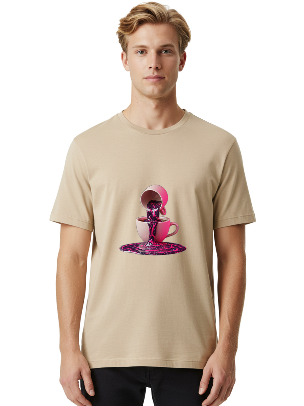 Cups Men'S Graphic Tee, 100% Cotton, Comfortable Casual Summer Wear, Machine Washable, Vintage Camera, Old Camera, Antique Camera, Black Camera, Classic Photography, Photography Equipment, Nostalgic Device, Film Camera, Camera Art Bam200