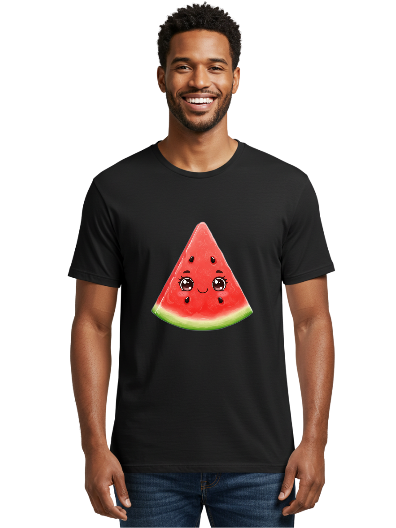 Cute-Watermelon-Slice Men'S Graphic Tee, 100% Cotton, Comfortable Casual Summer Wear, Machine Washable, Vintage Camera, Old Camera, Antique Camera, Black Camera, Classic Photography, Photography Equipment, Nostalgic Device, Film Camera, Bam205