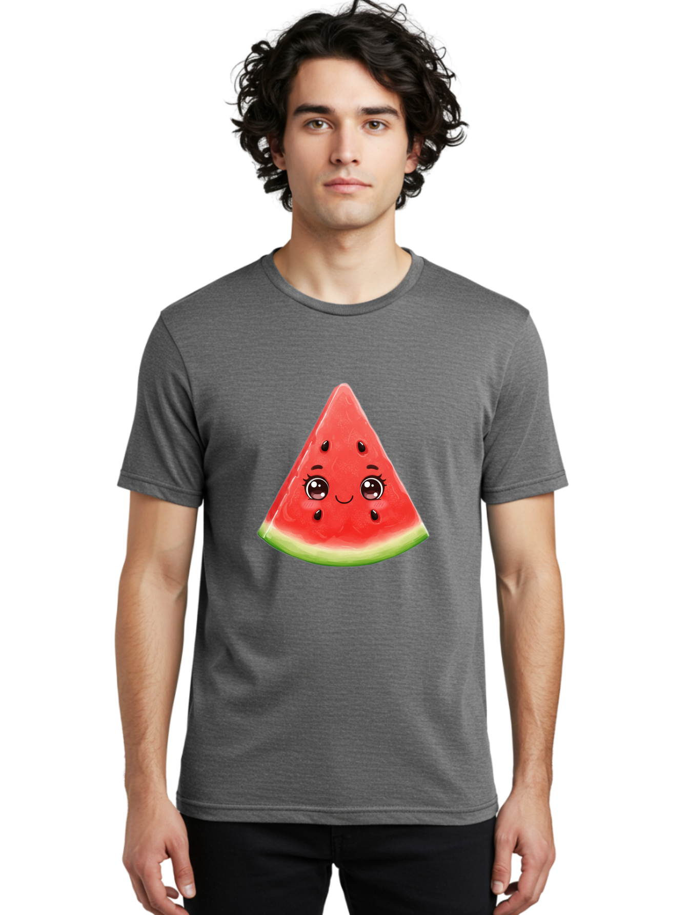 Cute-Watermelon-Slice Men'S Graphic Tee, 100% Cotton, Comfortable Casual Summer Wear, Machine Washable, Vintage Camera, Old Camera, Antique Camera, Black Camera, Classic Photography, Photography Equipment, Nostalgic Device, Film Camera, Bam205