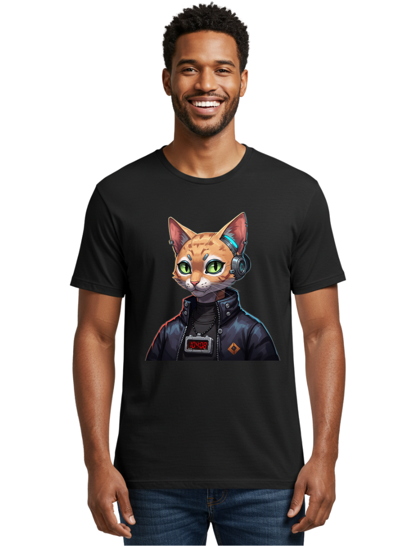 Cyber-Cat-10408 Men'S Graphic Tee, 100% Cotton, Comfortable Casual Summer Wear, Machine Washable, Vintage Camera, Old Camera, Antique Camera, Black Camera, Classic Photography, Photography Equipment, Nostalgic Device, Film Camera, Camera Art Bam206