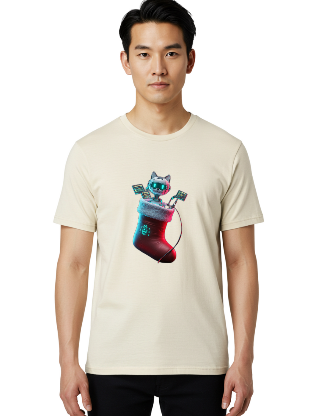 Cyber-Cat Men'S Graphic Tee, 100% Cotton, Comfortable Casual Summer Wear, Machine Washable, Vintage Camera, Old Camera, Antique Camera, Black Camera, Classic Photography, Photography Equipment, Nostalgic Device, Film Camera, Camera Art Bam207
