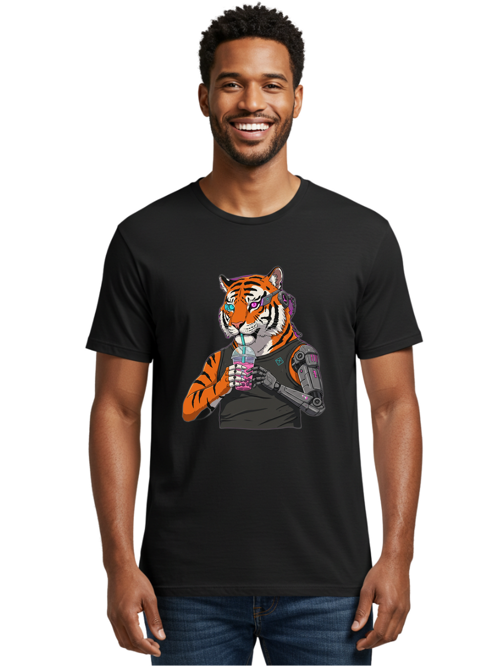 Cyber-Tiger Men'S Graphic Tee, 100% Cotton, Comfortable Casual Summer Wear, Machine Washable, Vintage Camera, Old Camera, Antique Camera, Black Camera, Classic Photography, Photography Equipment, Nostalgic Device, Film Camera, Camera Art Bam208