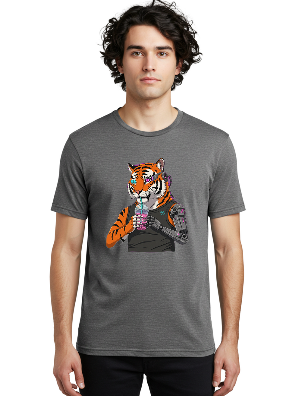 Cyber-Tiger Men'S Graphic Tee, 100% Cotton, Comfortable Casual Summer Wear, Machine Washable, Vintage Camera, Old Camera, Antique Camera, Black Camera, Classic Photography, Photography Equipment, Nostalgic Device, Film Camera, Camera Art Bam208