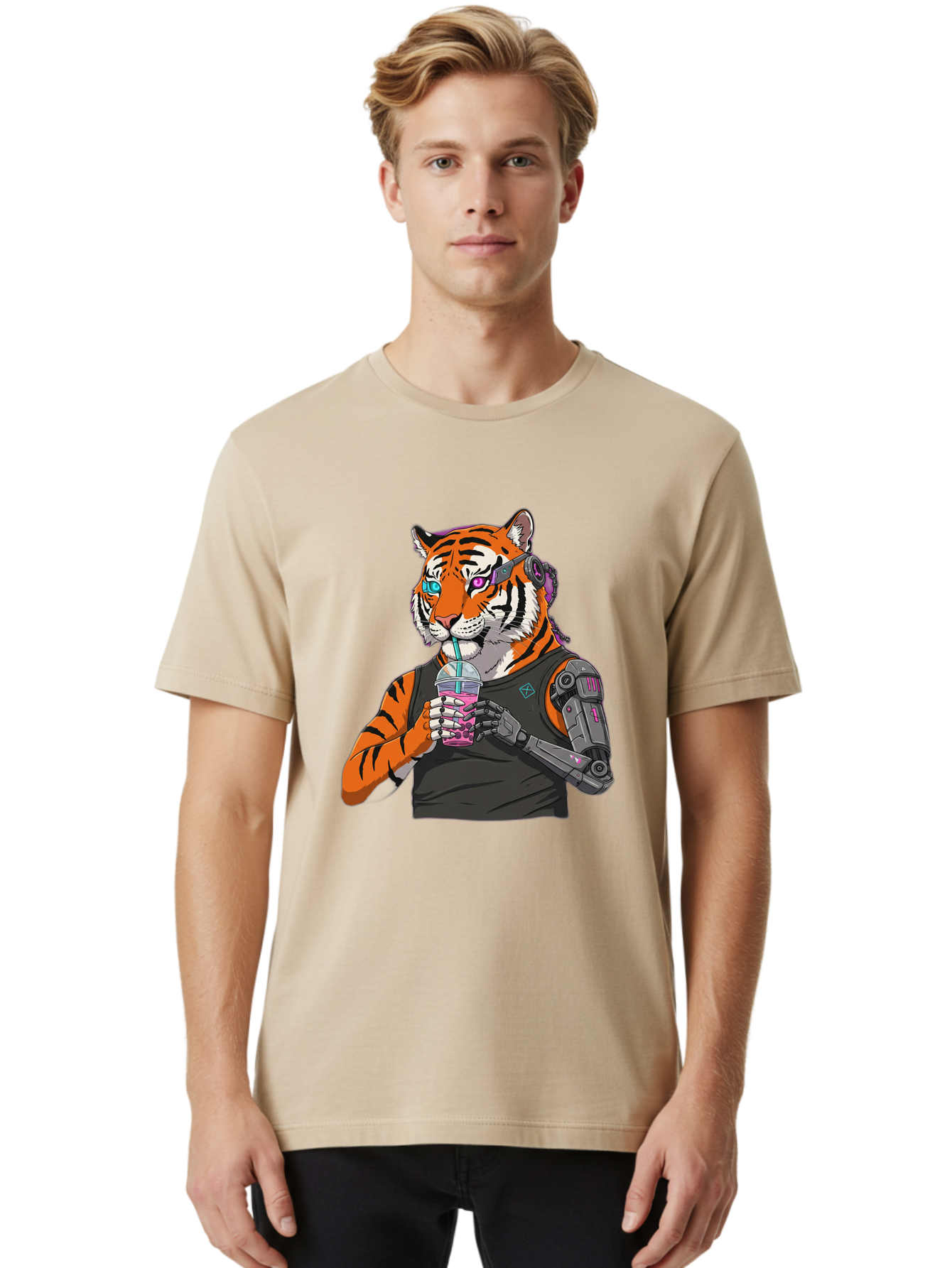 Cyber-Tiger Men'S Graphic Tee, 100% Cotton, Comfortable Casual Summer Wear, Machine Washable, Vintage Camera, Old Camera, Antique Camera, Black Camera, Classic Photography, Photography Equipment, Nostalgic Device, Film Camera, Camera Art Bam208