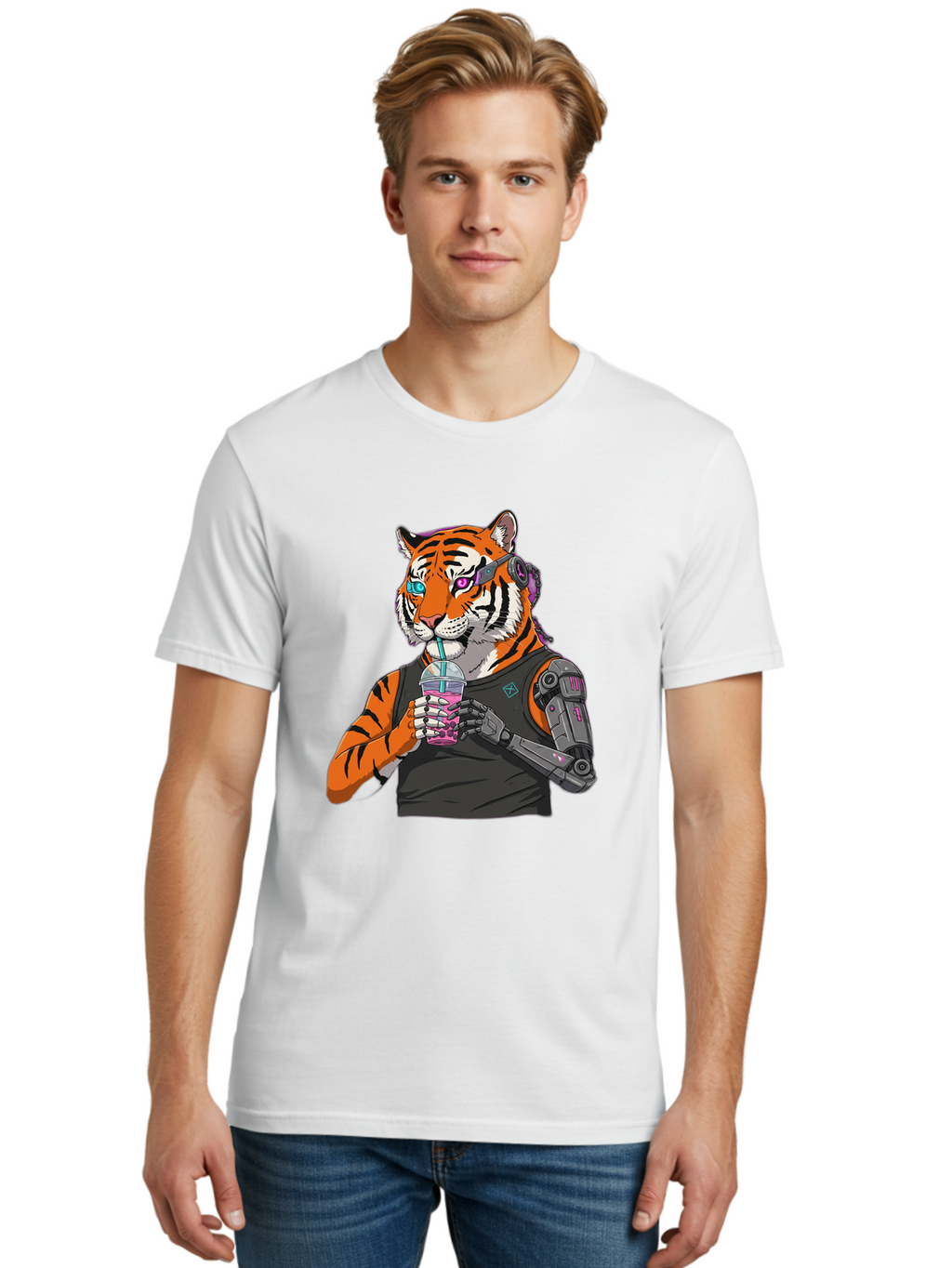 Cyber-Tiger Men'S Graphic Tee, 100% Cotton, Comfortable Casual Summer Wear, Machine Washable, Vintage Camera, Old Camera, Antique Camera, Black Camera, Classic Photography, Photography Equipment, Nostalgic Device, Film Camera, Camera Art Bam208