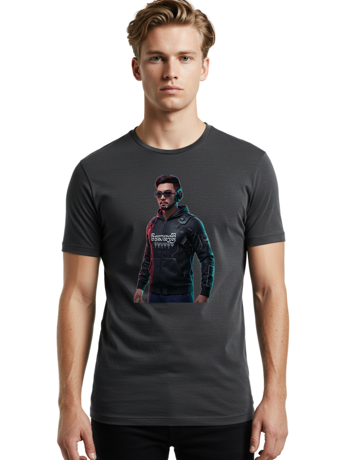 Cyberpunk-Character Men'S Graphic Tee, 100% Cotton, Comfortable Casual Summer Wear, Machine Washable, Vintage Camera, Old Camera, Antique Camera, Black Camera, Classic Photography, Photography Equipment, Nostalgic Device, Film Camera, Bam209