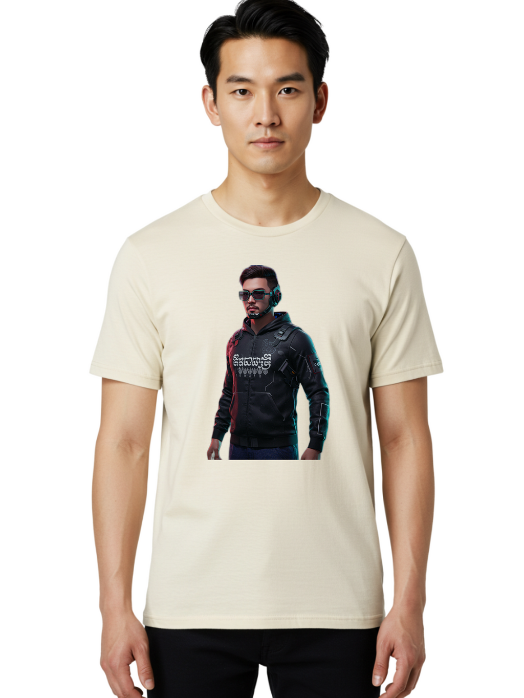 Cyberpunk-Character Men'S Graphic Tee, 100% Cotton, Comfortable Casual Summer Wear, Machine Washable, Vintage Camera, Old Camera, Antique Camera, Black Camera, Classic Photography, Photography Equipment, Nostalgic Device, Film Camera, Bam209