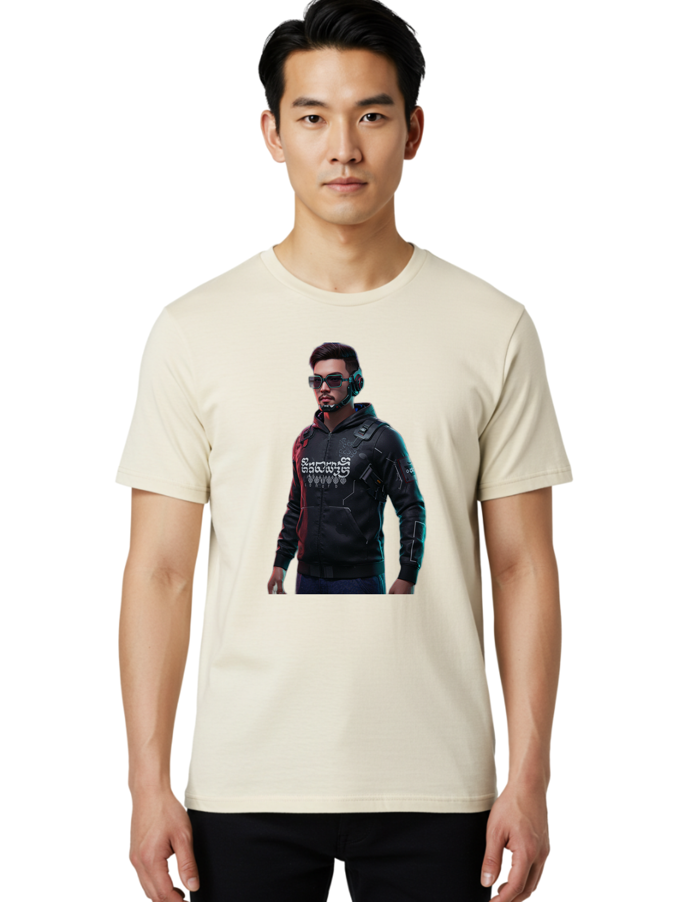 Cyberpunk-Character Men'S Graphic Tee, 100% Cotton, Comfortable Casual Summer Wear, Machine Washable, Vintage Camera, Old Camera, Antique Camera, Black Camera, Classic Photography, Photography Equipment, Nostalgic Device, Film Camera, Bam209