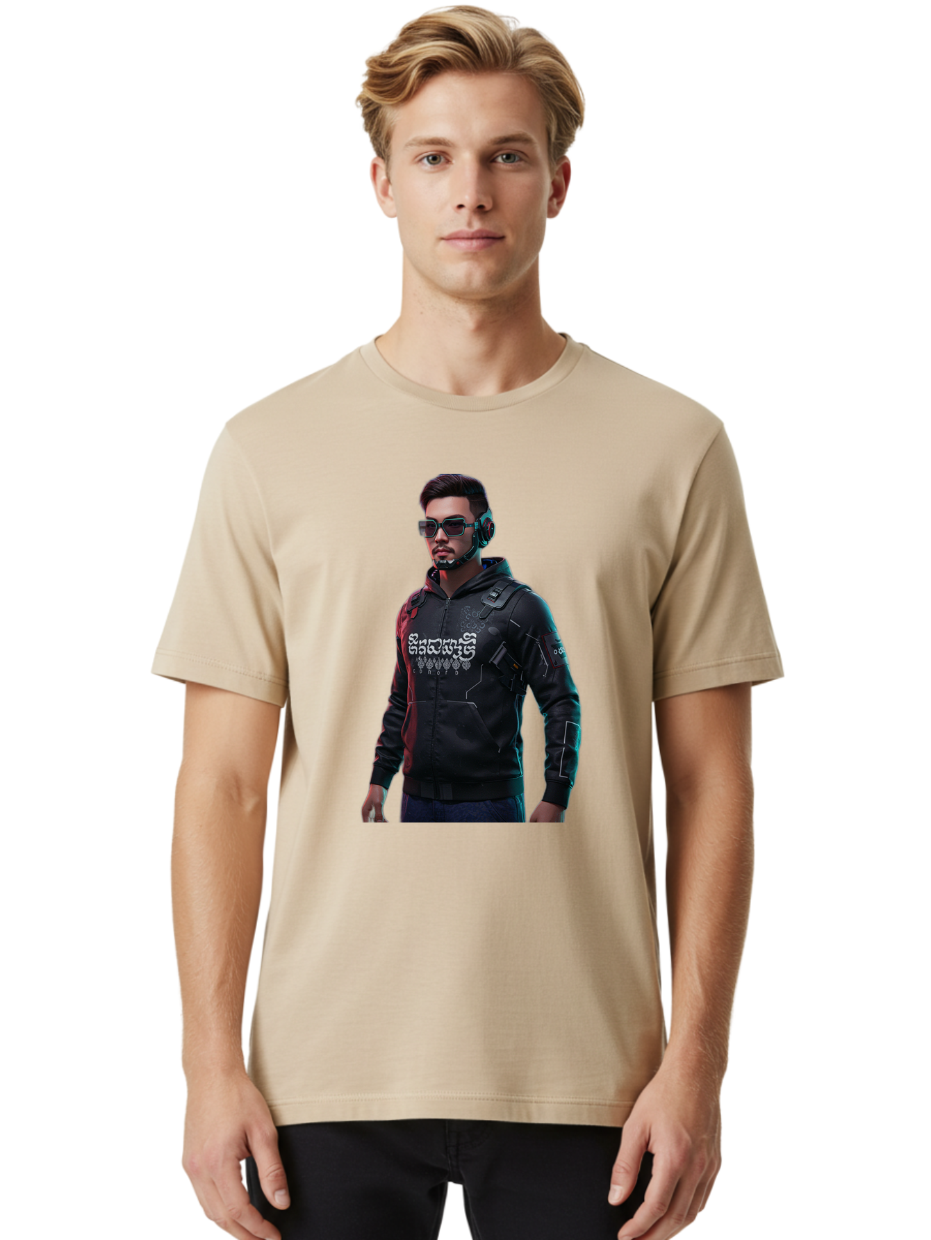 Cyberpunk-Character Men'S Graphic Tee, 100% Cotton, Comfortable Casual Summer Wear, Machine Washable, Vintage Camera, Old Camera, Antique Camera, Black Camera, Classic Photography, Photography Equipment, Nostalgic Device, Film Camera, Bam209