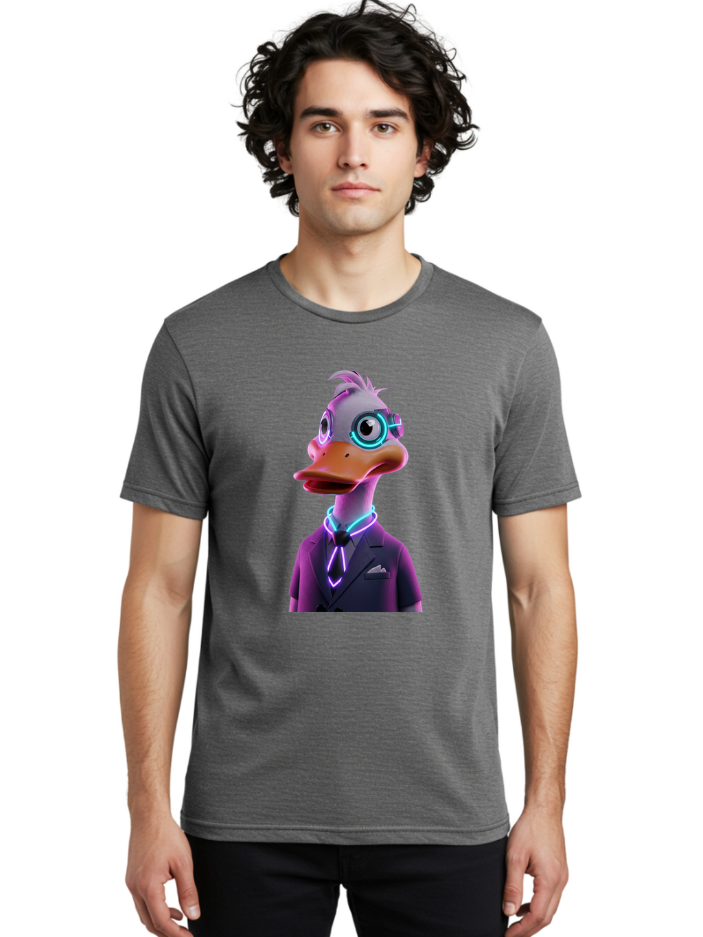 Cyberpunk-Duck Men'S Graphic Tee, 100% Cotton, Comfortable Casual Summer Wear, Machine Washable, Vintage Camera, Old Camera, Antique Camera, Black Camera, Classic Photography, Photography Equipment, Nostalgic Device, Film Camera, Camera Art Bam210