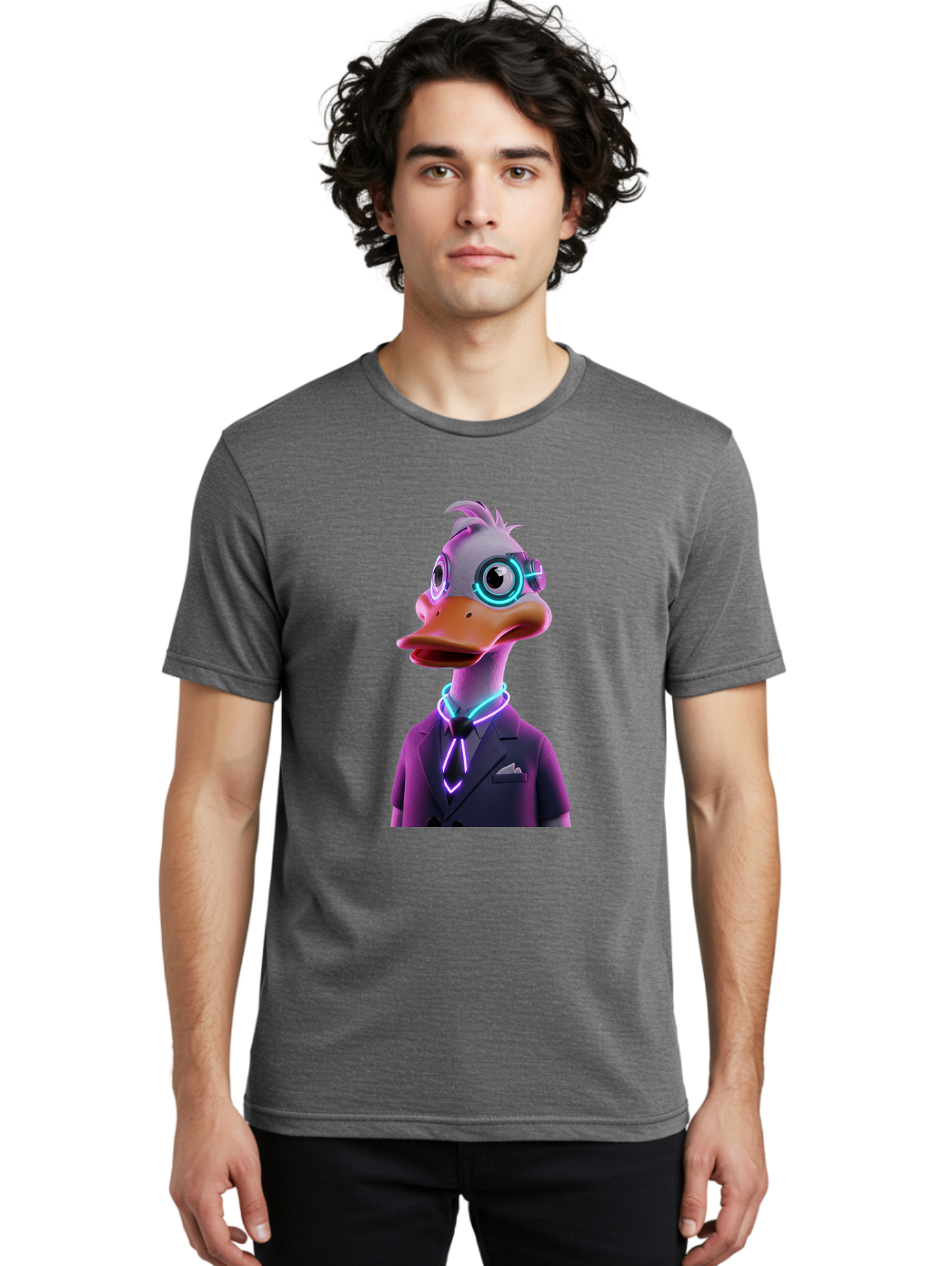 Cyberpunk-Duck Men'S Graphic Tee, 100% Cotton, Comfortable Casual Summer Wear, Machine Washable, Vintage Camera, Old Camera, Antique Camera, Black Camera, Classic Photography, Photography Equipment, Nostalgic Device, Film Camera, Camera Art Bam210