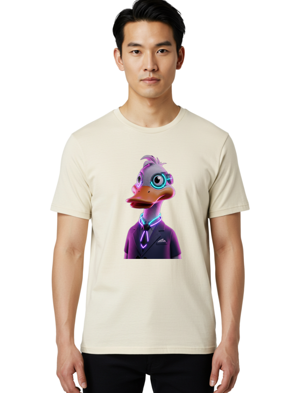 Cyberpunk-Duck Men'S Graphic Tee, 100% Cotton, Comfortable Casual Summer Wear, Machine Washable, Vintage Camera, Old Camera, Antique Camera, Black Camera, Classic Photography, Photography Equipment, Nostalgic Device, Film Camera, Camera Art Bam210