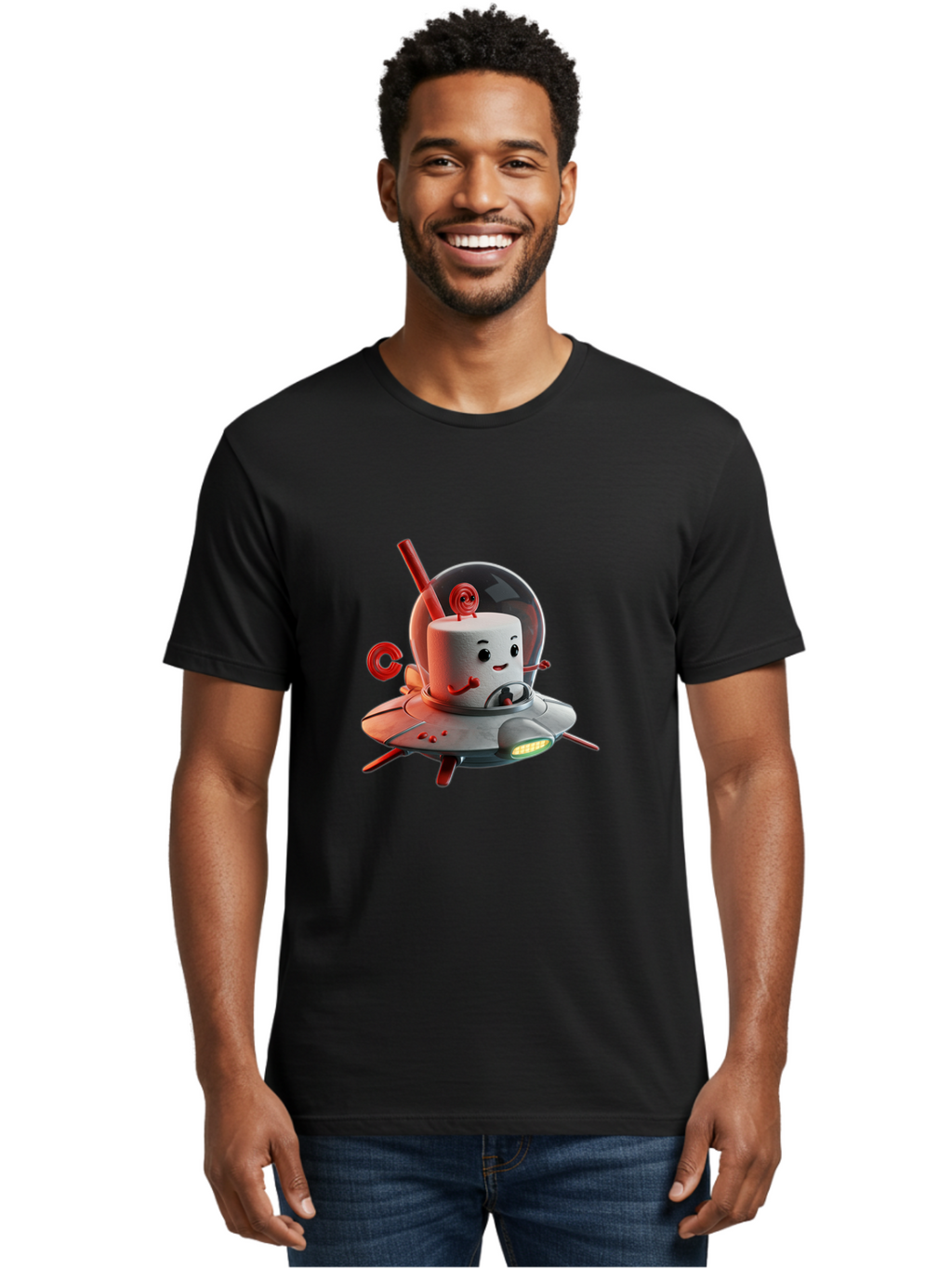 Cylinder-Head-In-Ufo Men'S Graphic Tee, 100% Cotton, Comfortable Casual Summer Wear, Machine Washable, Vintage Camera, Old Camera, Antique Camera, Black Camera, Classic Photography, Photography Equipment, Nostalgic Device, Film Camera, Bam212