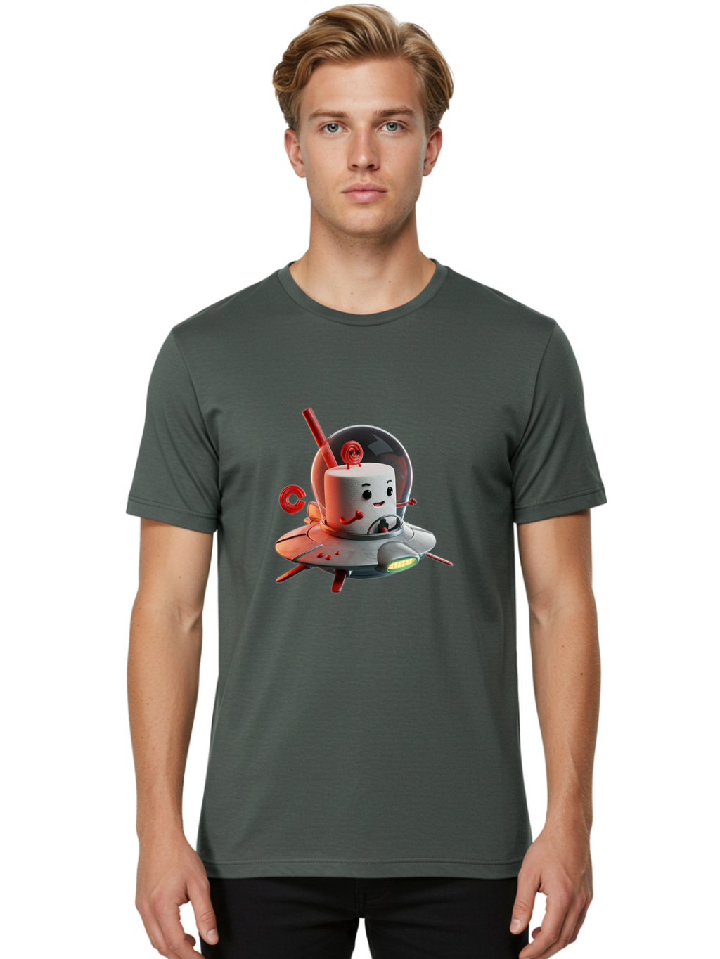 Cylinder-Head-In-Ufo Men'S Graphic Tee, 100% Cotton, Comfortable Casual Summer Wear, Machine Washable, Vintage Camera, Old Camera, Antique Camera, Black Camera, Classic Photography, Photography Equipment, Nostalgic Device, Film Camera, Bam212
