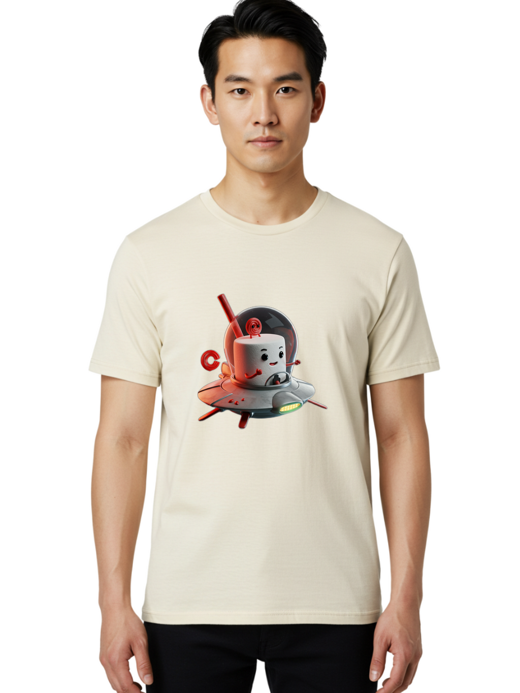 Cylinder-Head-In-Ufo Men'S Graphic Tee, 100% Cotton, Comfortable Casual Summer Wear, Machine Washable, Vintage Camera, Old Camera, Antique Camera, Black Camera, Classic Photography, Photography Equipment, Nostalgic Device, Film Camera, Bam212