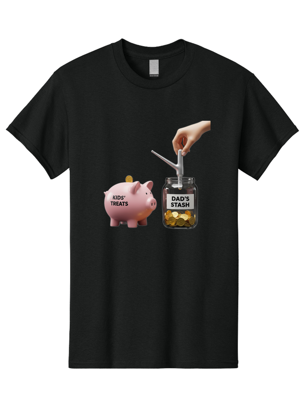 Dad-S-Stash Men'S Graphic Tee, 100% Cotton, Comfortable Casual Summer Wear, Machine Washable, Vintage Camera, Old Camera, Antique Camera, Black Camera, Classic Photography, Photography Equipment, Nostalgic Device, Film Camera, Camera Art Bam215