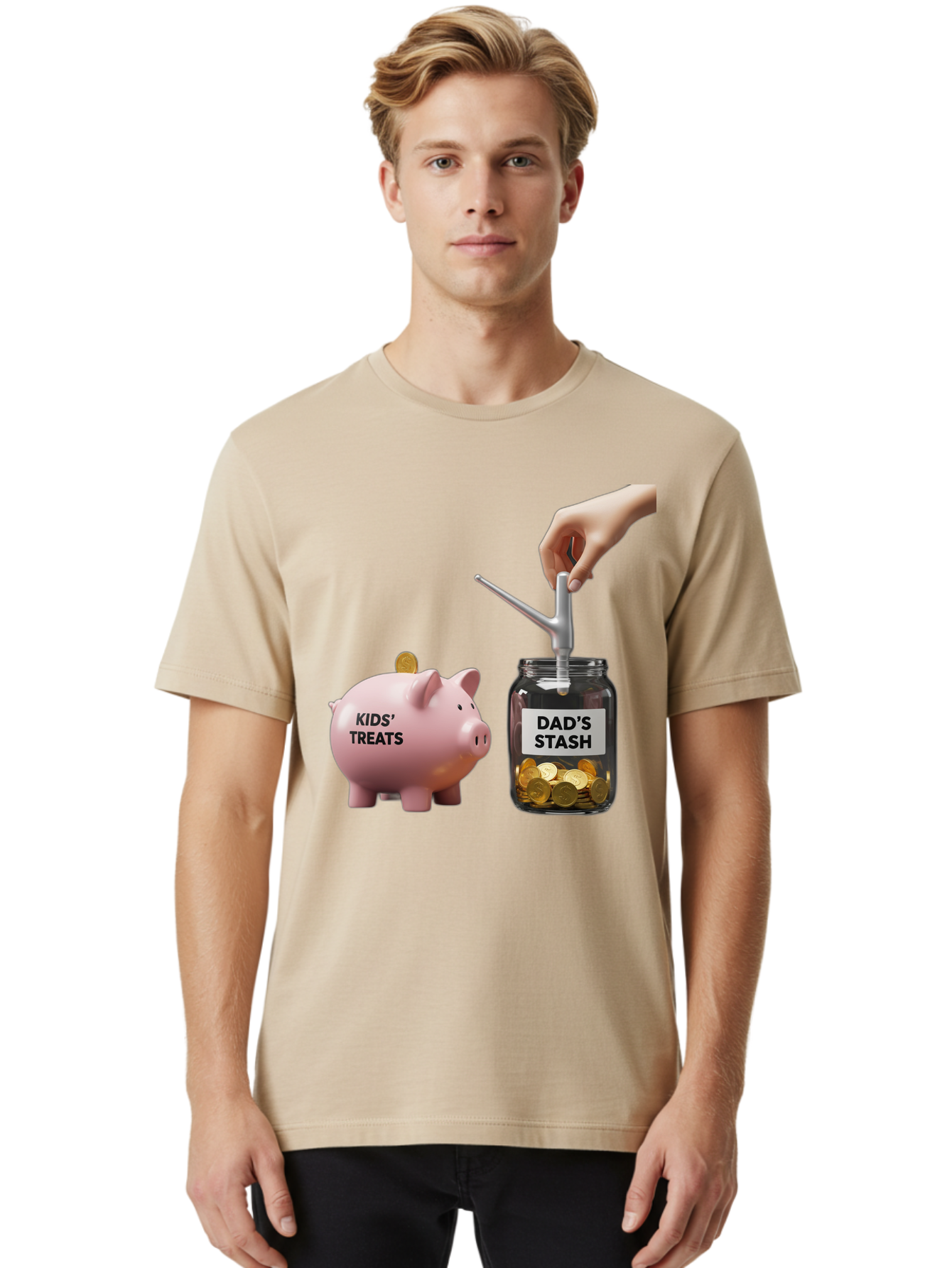 Dad-S-Stash Men'S Graphic Tee, 100% Cotton, Comfortable Casual Summer Wear, Machine Washable, Vintage Camera, Old Camera, Antique Camera, Black Camera, Classic Photography, Photography Equipment, Nostalgic Device, Film Camera, Camera Art Bam215