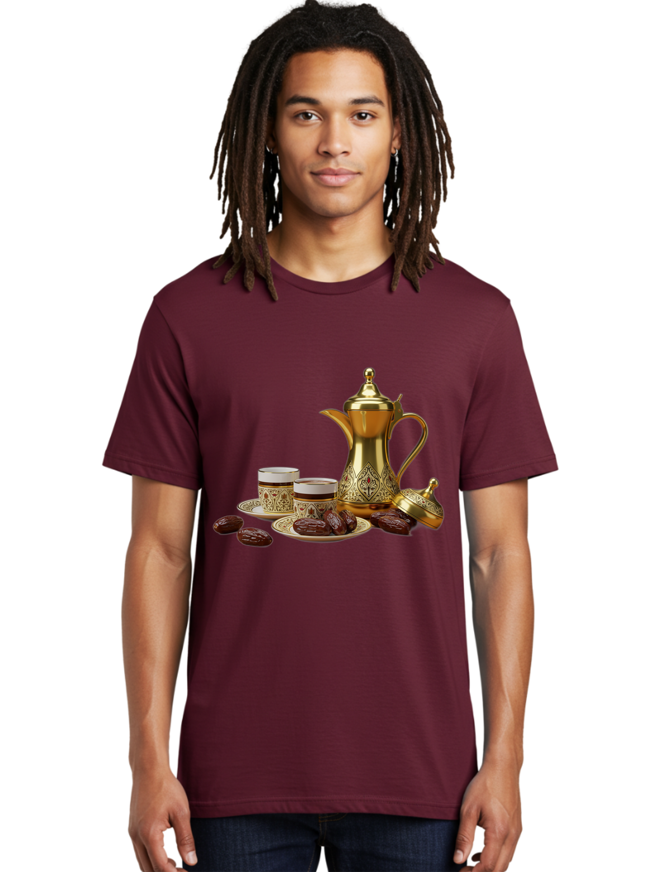 Dallah-Tea-Set Men'S Graphic Tee, 100% Cotton, Comfortable Casual Summer Wear, Machine Washable, Vintage Camera, Old Camera, Antique Camera, Black Camera, Classic Photography, Photography Equipment, Nostalgic Device, Film Camera, Camera Art Bam217