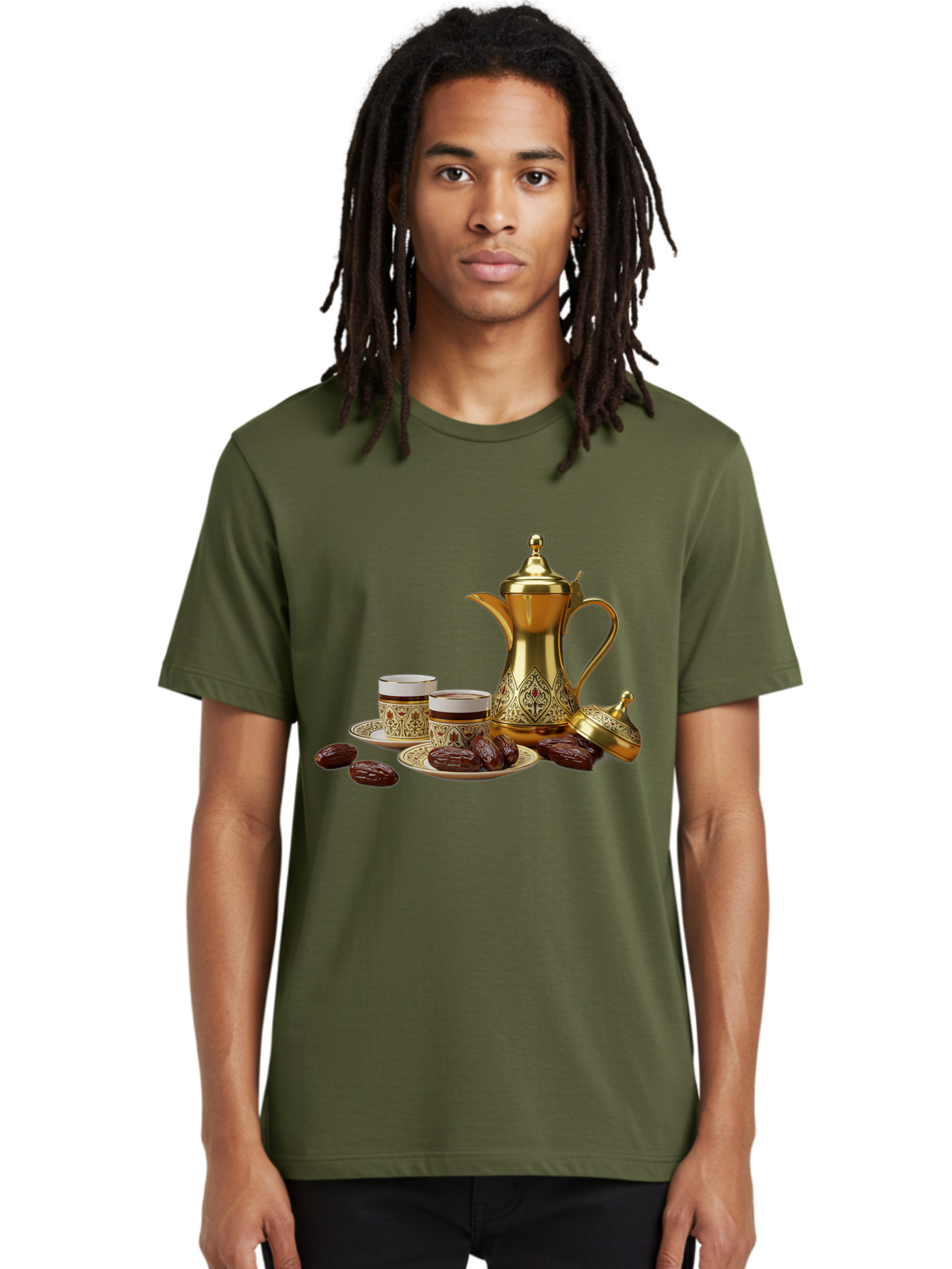 Dallah-Tea-Set Men'S Graphic Tee, 100% Cotton, Comfortable Casual Summer Wear, Machine Washable, Vintage Camera, Old Camera, Antique Camera, Black Camera, Classic Photography, Photography Equipment, Nostalgic Device, Film Camera, Camera Art Bam217