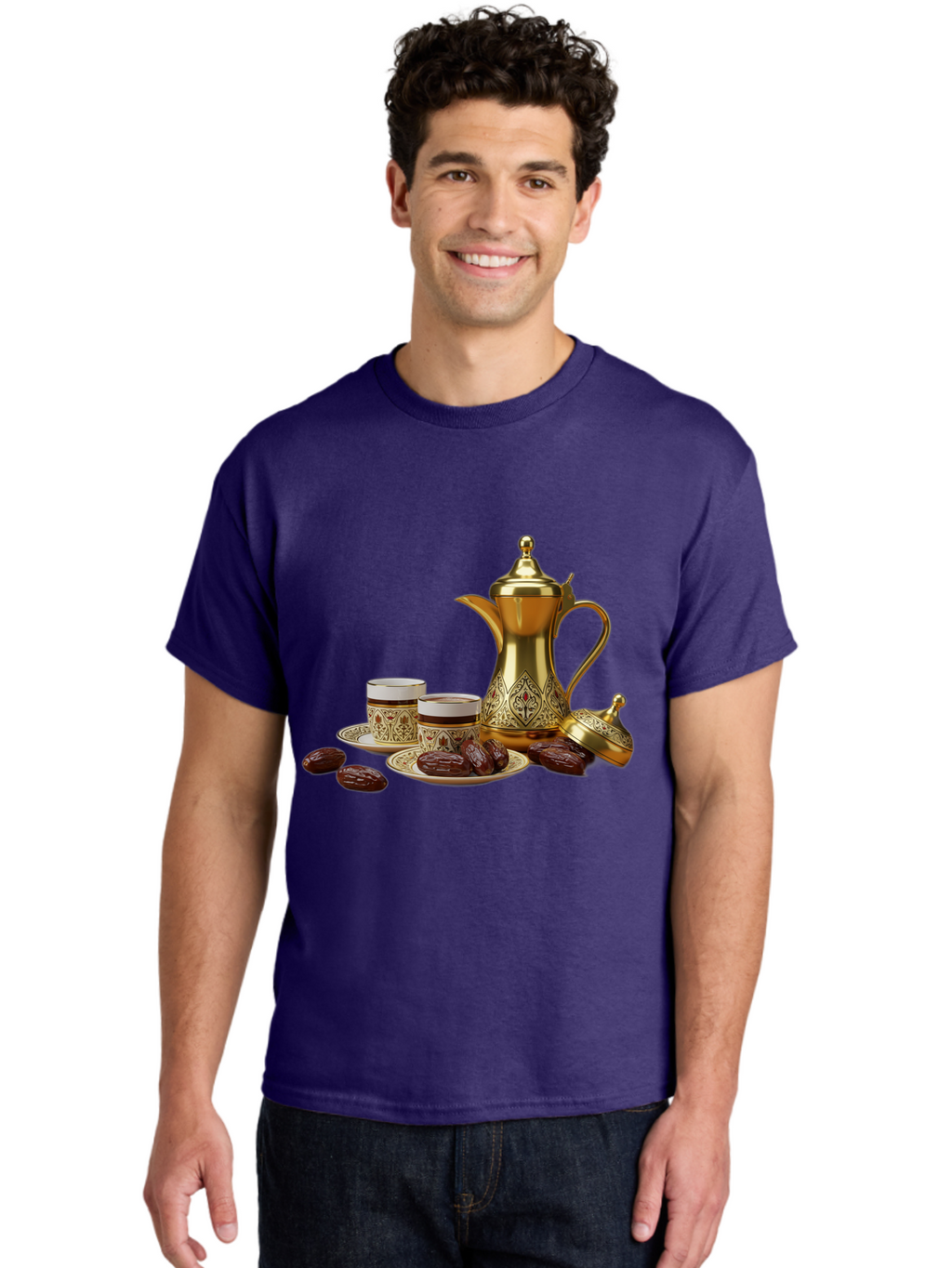 Dallah-Tea-Set Men'S Graphic Tee, 100% Cotton, Comfortable Casual Summer Wear, Machine Washable, Vintage Camera, Old Camera, Antique Camera, Black Camera, Classic Photography, Photography Equipment, Nostalgic Device, Film Camera, Camera Art Bam217