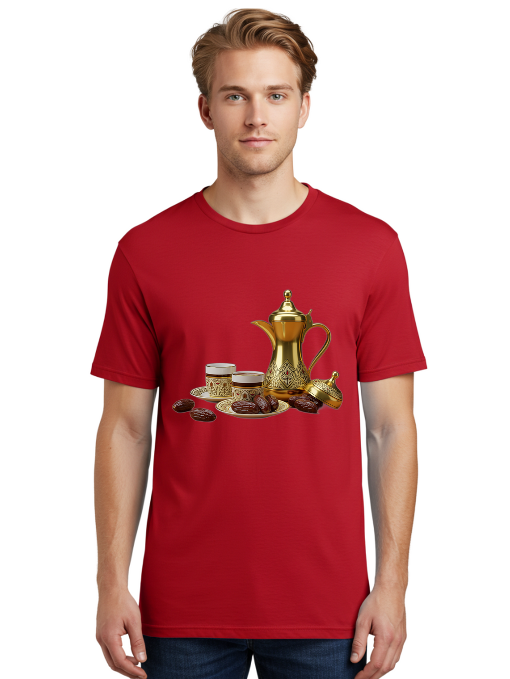 Dallah-Tea-Set Men'S Graphic Tee, 100% Cotton, Comfortable Casual Summer Wear, Machine Washable, Vintage Camera, Old Camera, Antique Camera, Black Camera, Classic Photography, Photography Equipment, Nostalgic Device, Film Camera, Camera Art Bam217