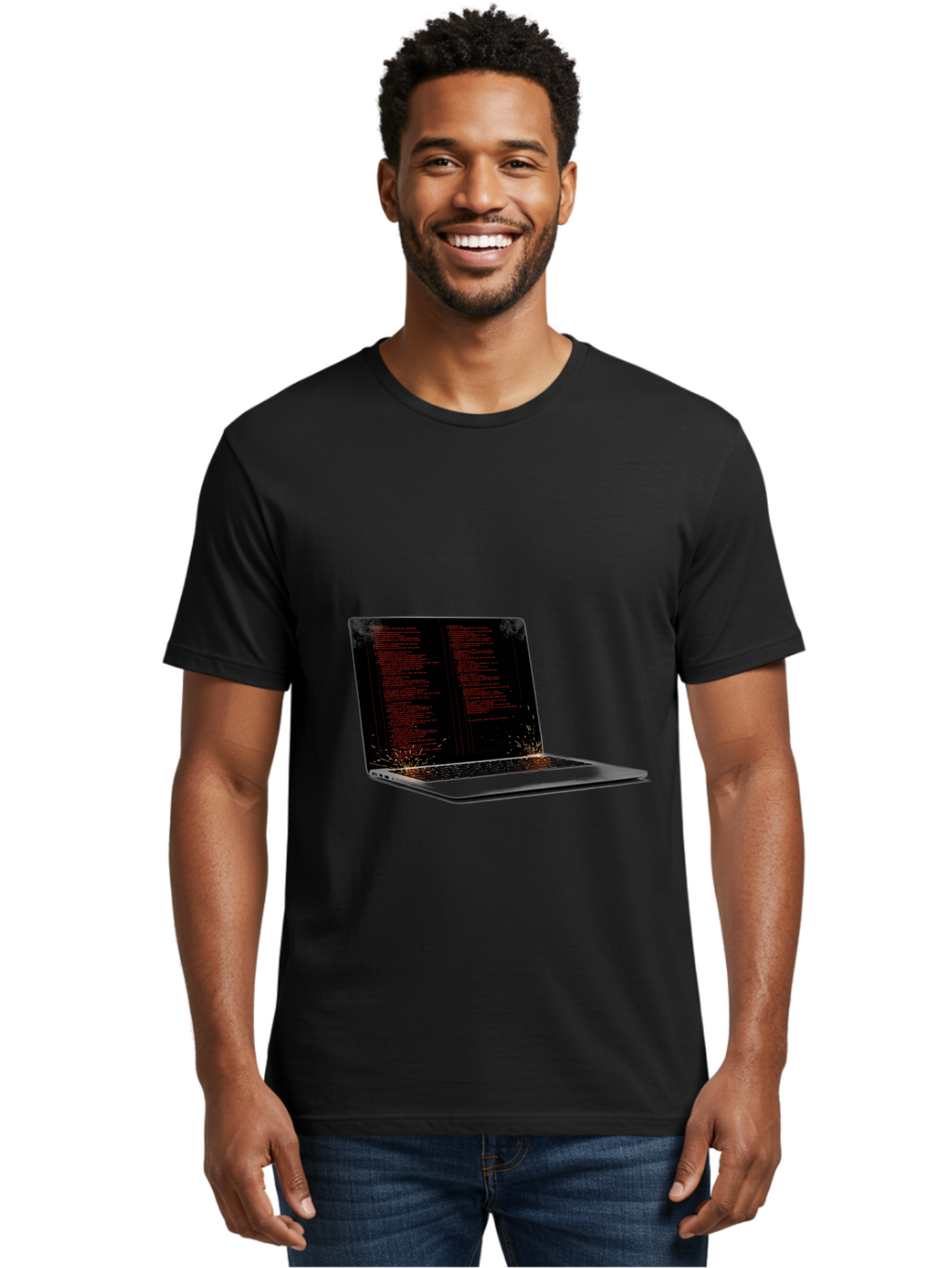 Damaged-Laptop Men'S Graphic Tee, 100% Cotton, Comfortable Casual Summer Wear, Machine Washable, Vintage Camera, Old Camera, Antique Camera, Black Camera, Classic Photography, Photography Equipment, Nostalgic Device, Film Camera, Camera Art Bam219