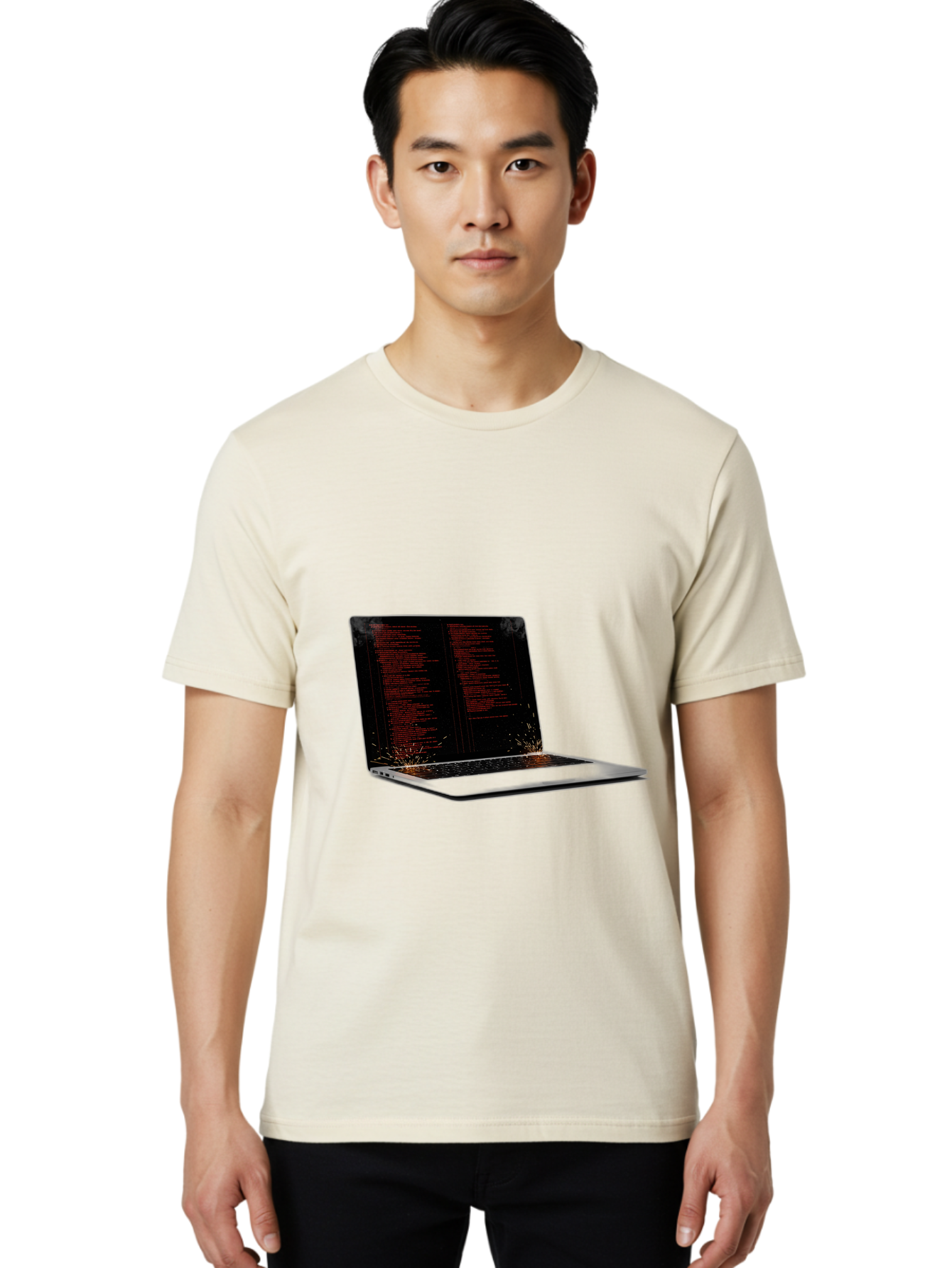 Damaged-Laptop Men'S Graphic Tee, 100% Cotton, Comfortable Casual Summer Wear, Machine Washable, Vintage Camera, Old Camera, Antique Camera, Black Camera, Classic Photography, Photography Equipment, Nostalgic Device, Film Camera, Camera Art Bam219