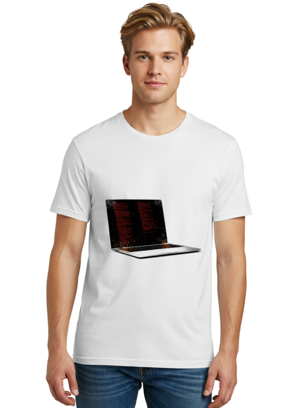 Damaged-Laptop Men'S Graphic Tee, 100% Cotton, Comfortable Casual Summer Wear, Machine Washable, Vintage Camera, Old Camera, Antique Camera, Black Camera, Classic Photography, Photography Equipment, Nostalgic Device, Film Camera, Camera Art Bam219