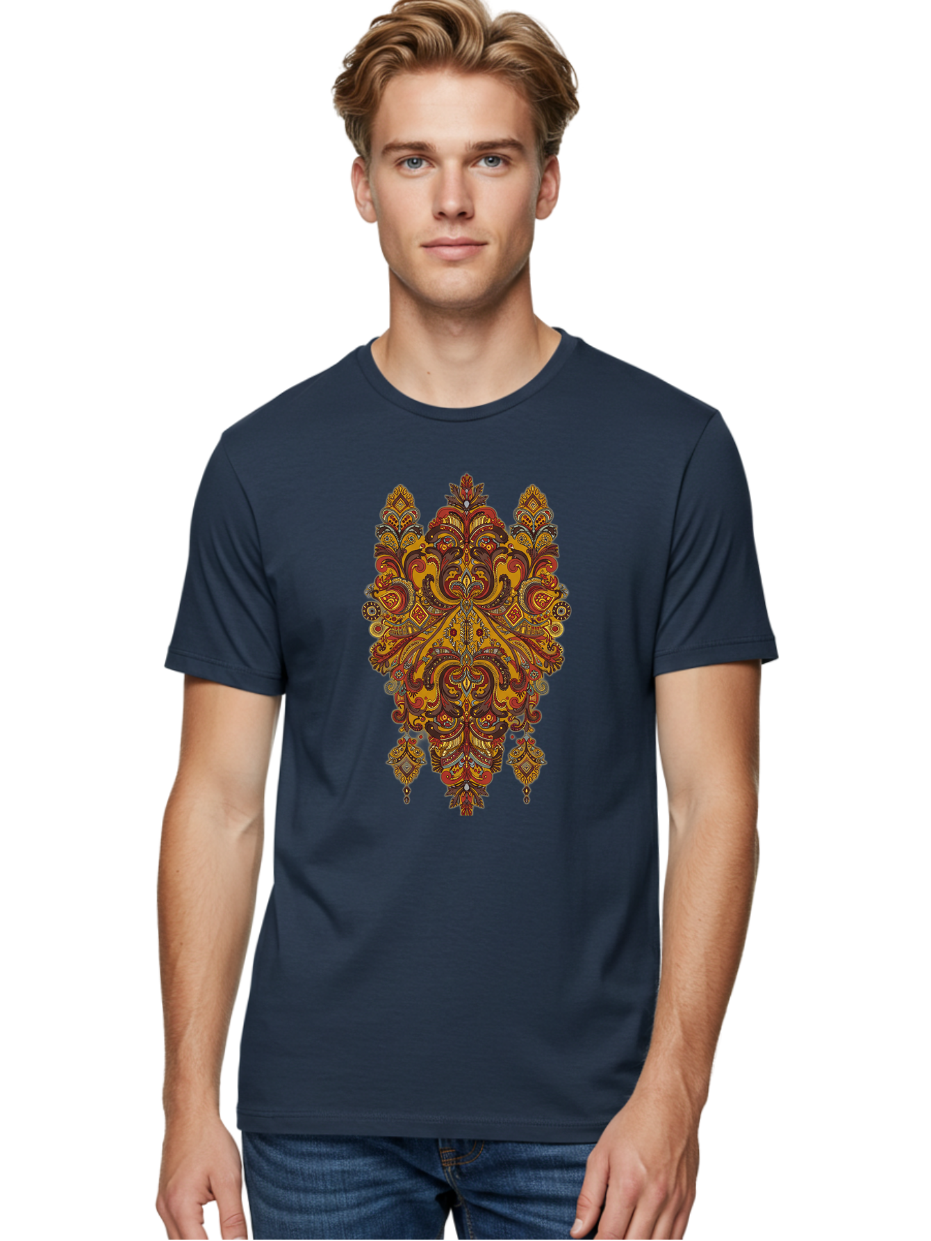 Damask-Pattern Men'S Graphic Tee, 100% Cotton, Comfortable Casual Summer Wear, Machine Washable, Vintage Camera, Old Camera, Antique Camera, Black Camera, Classic Photography, Photography Equipment, Nostalgic Device, Film Camera, Camera Art Bam220