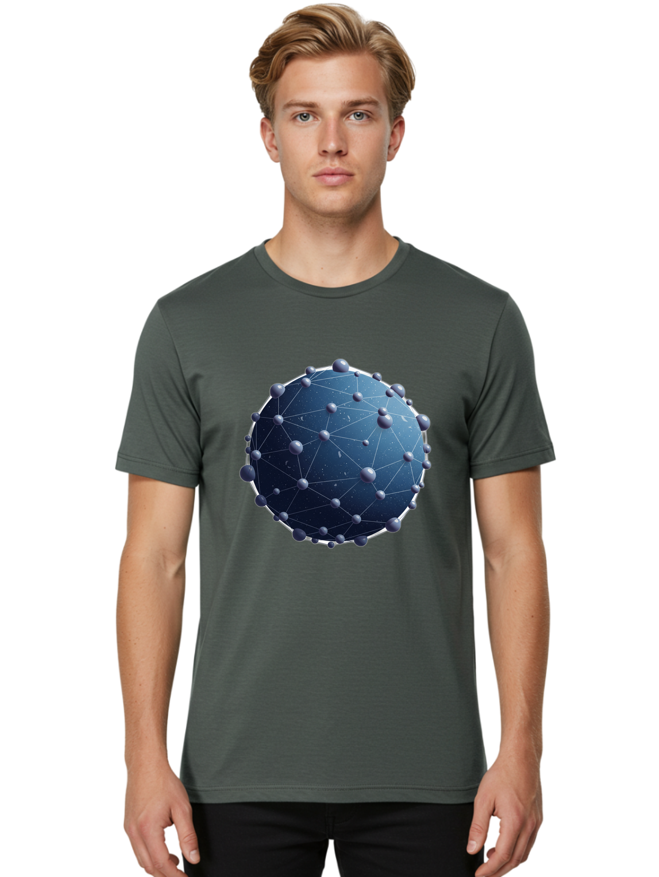 Dark-Blue-Sphere-With-Nodules Men'S Graphic Tee, 100% Cotton, Comfortable Casual Summer Wear, Machine Washable, Vintage Camera, Old Camera, Antique Camera, Black Camera, Classic Photography, Photography Equipment, Nostalgic Device, Bam224