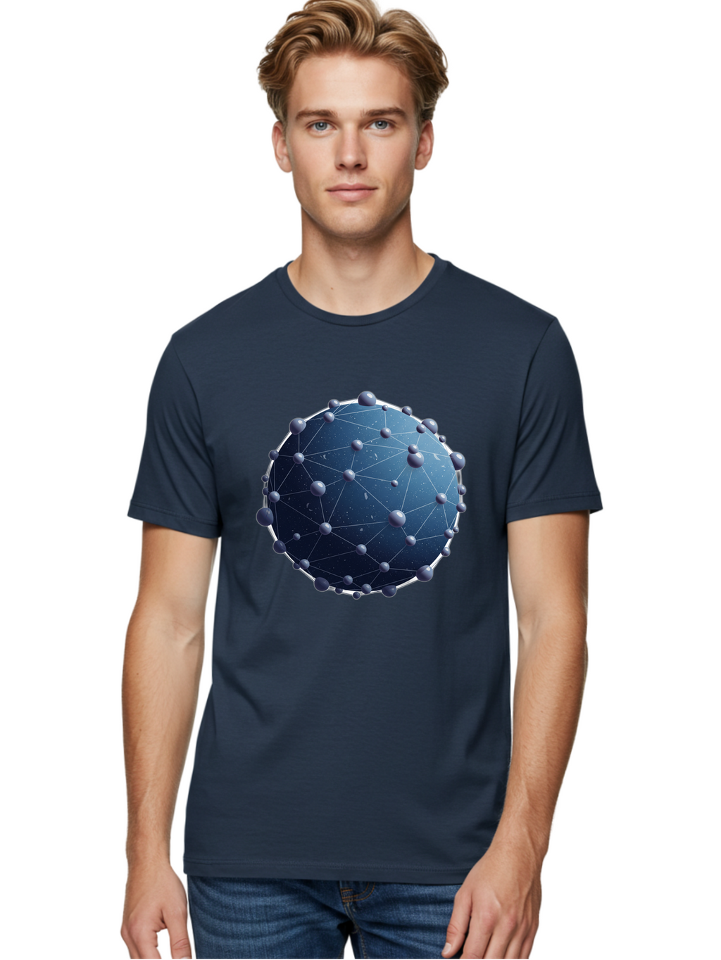 Dark-Blue-Sphere-With-Nodules Men'S Graphic Tee, 100% Cotton, Comfortable Casual Summer Wear, Machine Washable, Vintage Camera, Old Camera, Antique Camera, Black Camera, Classic Photography, Photography Equipment, Nostalgic Device, Bam224
