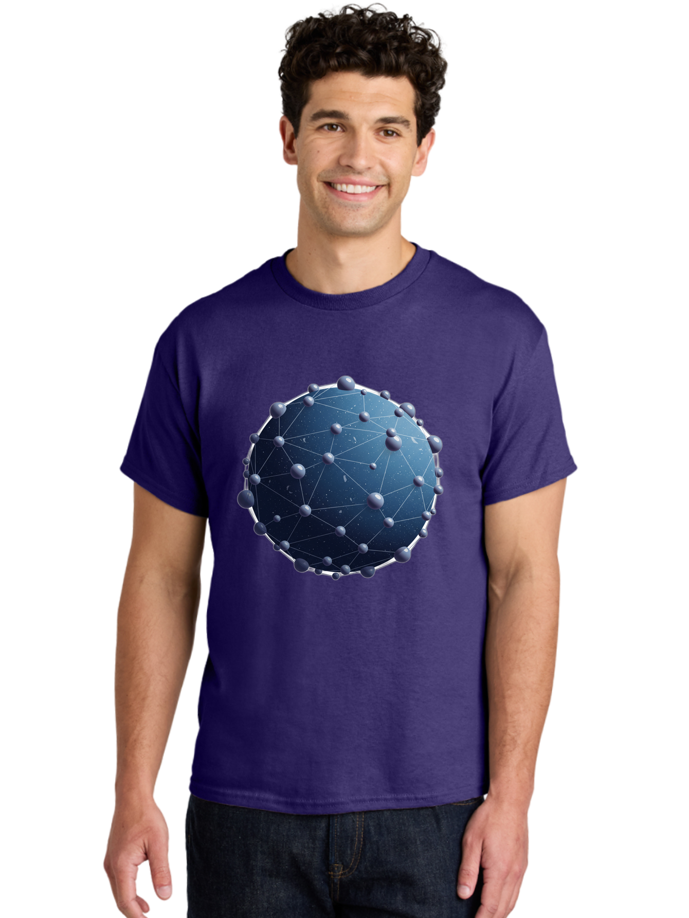 Dark-Blue-Sphere-With-Nodules Men'S Graphic Tee, 100% Cotton, Comfortable Casual Summer Wear, Machine Washable, Vintage Camera, Old Camera, Antique Camera, Black Camera, Classic Photography, Photography Equipment, Nostalgic Device, Bam224