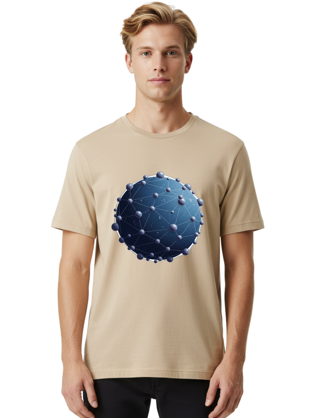 Dark-Blue-Sphere-With-Nodules Men'S Graphic Tee, 100% Cotton, Comfortable Casual Summer Wear, Machine Washable, Vintage Camera, Old Camera, Antique Camera, Black Camera, Classic Photography, Photography Equipment, Nostalgic Device, Bam224