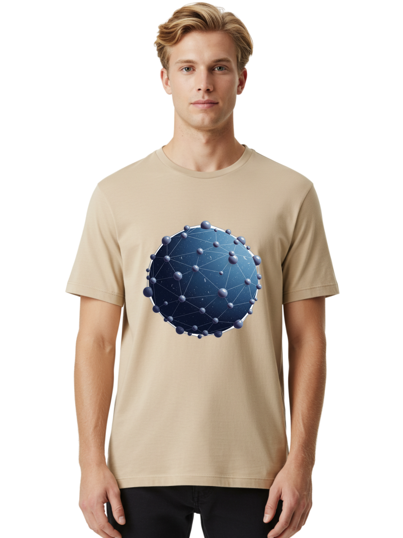 Dark-Blue-Sphere-With-Nodules Men'S Graphic Tee, 100% Cotton, Comfortable Casual Summer Wear, Machine Washable, Vintage Camera, Old Camera, Antique Camera, Black Camera, Classic Photography, Photography Equipment, Nostalgic Device, Bam224