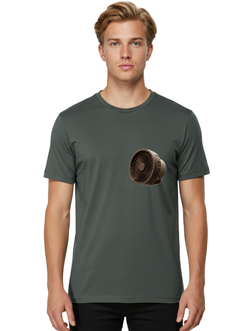 Dark-Brown-Box-Fan Men'S Graphic Tee, 100% Cotton, Comfortable Casual Summer Wear, Machine Washable, Vintage Camera, Old Camera, Antique Camera, Black Camera, Classic Photography, Photography Equipment, Nostalgic Device, Film Camera, Bam225