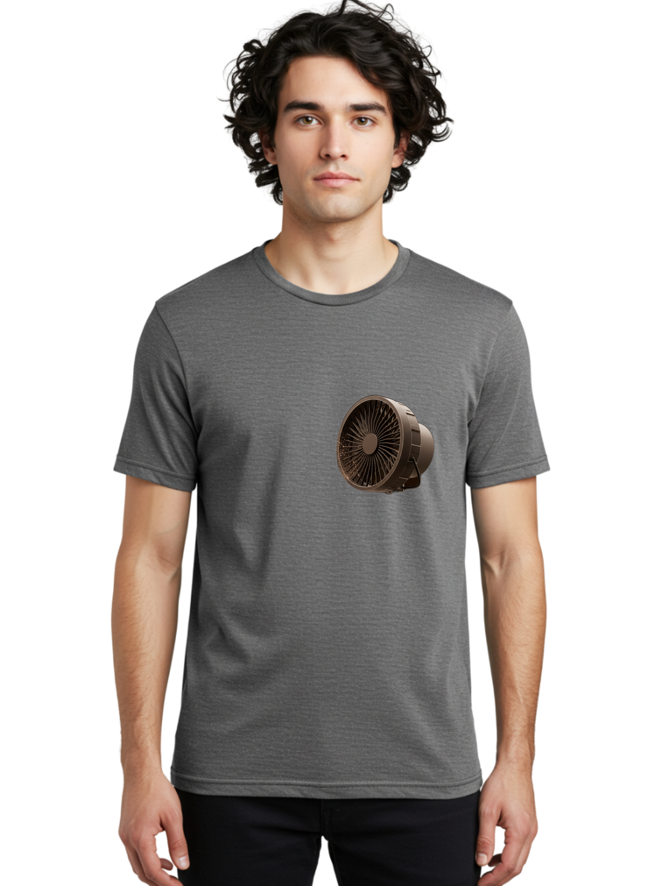 Dark-Brown-Box-Fan Men'S Graphic Tee, 100% Cotton, Comfortable Casual Summer Wear, Machine Washable, Vintage Camera, Old Camera, Antique Camera, Black Camera, Classic Photography, Photography Equipment, Nostalgic Device, Film Camera, Bam225