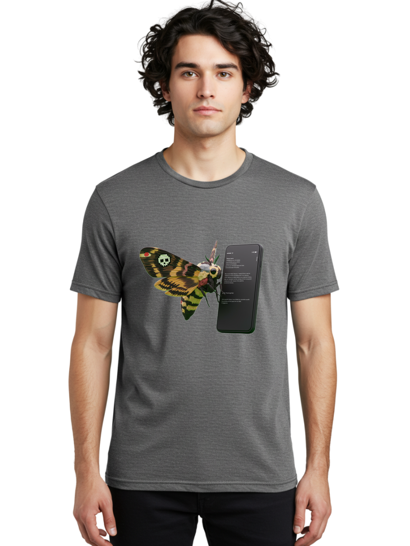 Death-S-Head-Hawkmoth-1 Men'S Graphic Tee, 100% Cotton, Comfortable Casual Summer Wear, Machine Washable, Vintage Camera, Old Camera, Antique Camera, Black Camera, Classic Photography, Photography Equipment, Nostalgic Device, Film Camera, Bam232