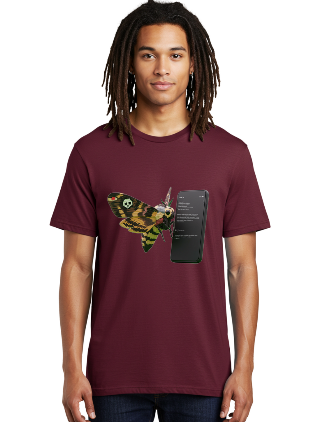 Death-S-Head-Hawkmoth-1 Men'S Graphic Tee, 100% Cotton, Comfortable Casual Summer Wear, Machine Washable, Vintage Camera, Old Camera, Antique Camera, Black Camera, Classic Photography, Photography Equipment, Nostalgic Device, Film Camera, Bam232