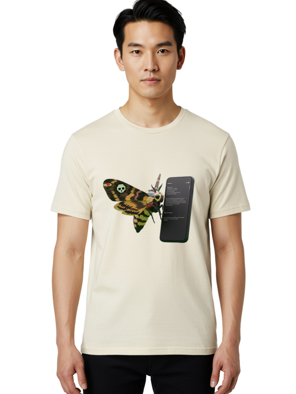 Death-S-Head-Hawkmoth-1 Men'S Graphic Tee, 100% Cotton, Comfortable Casual Summer Wear, Machine Washable, Vintage Camera, Old Camera, Antique Camera, Black Camera, Classic Photography, Photography Equipment, Nostalgic Device, Film Camera, Bam232