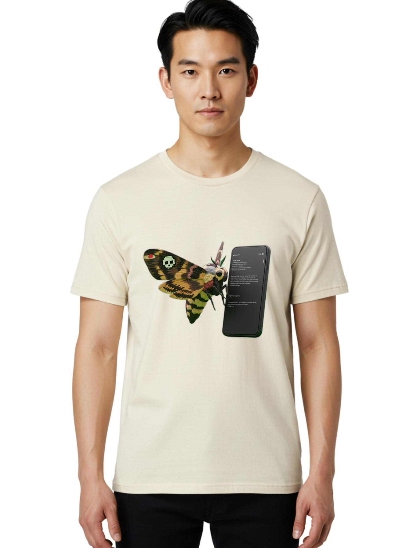 Death-S-Head-Hawkmoth-1 Men'S Graphic Tee, 100% Cotton, Comfortable Casual Summer Wear, Machine Washable, Vintage Camera, Old Camera, Antique Camera, Black Camera, Classic Photography, Photography Equipment, Nostalgic Device, Film Camera, Bam232