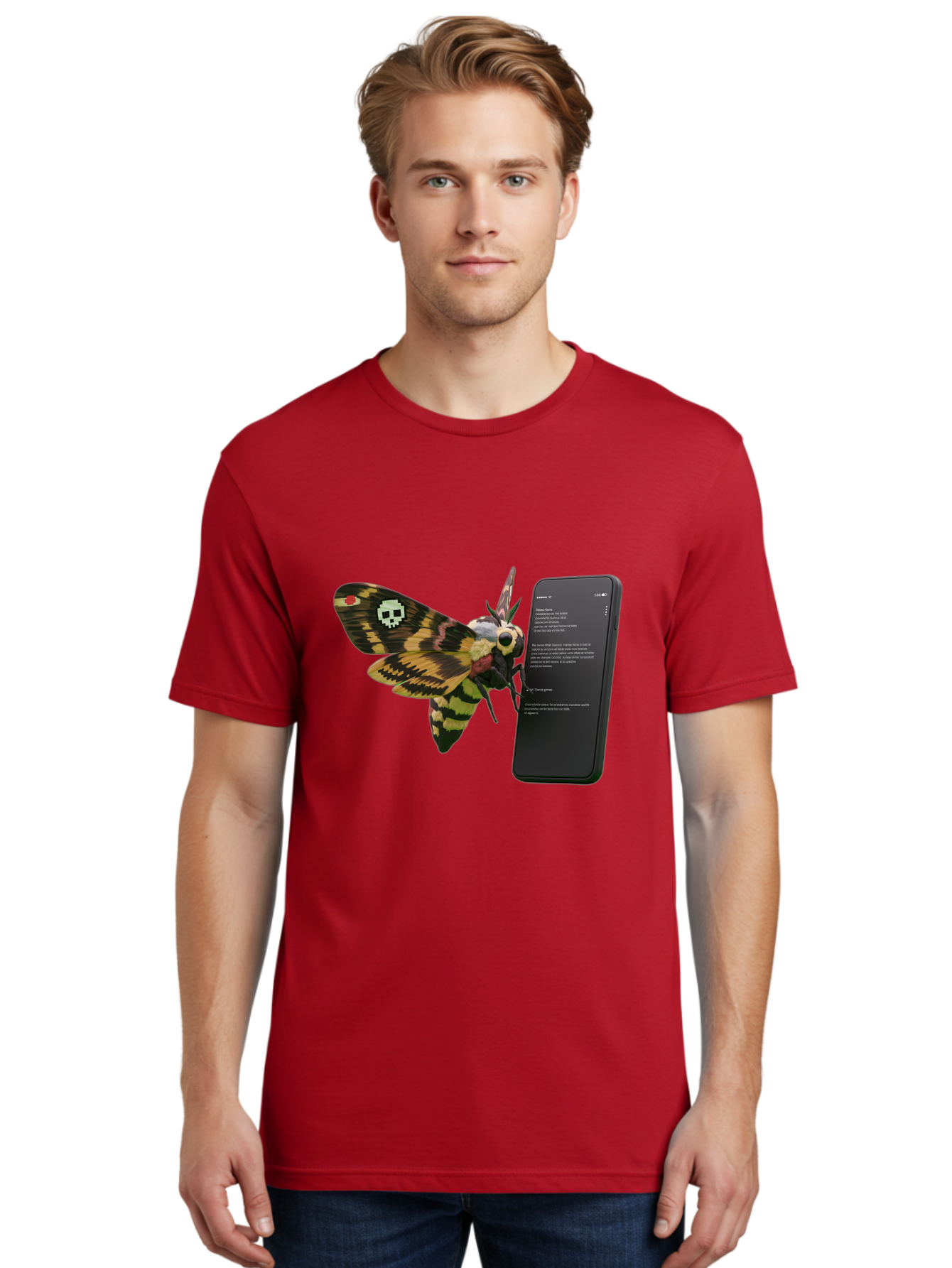 Death-S-Head-Hawkmoth-1 Men'S Graphic Tee, 100% Cotton, Comfortable Casual Summer Wear, Machine Washable, Vintage Camera, Old Camera, Antique Camera, Black Camera, Classic Photography, Photography Equipment, Nostalgic Device, Film Camera, Bam232