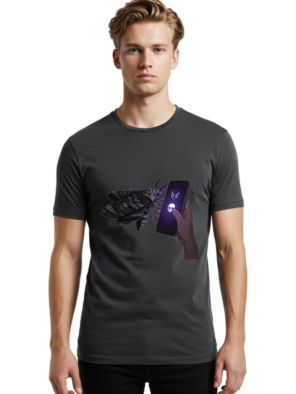 Death-S-Head-Hawkmoth-2 Men'S Graphic Tee, 100% Cotton, Comfortable Casual Summer Wear, Machine Washable, Vintage Camera, Old Camera, Antique Camera, Black Camera, Classic Photography, Photography Equipment, Nostalgic Device, Film Camera, Bam233