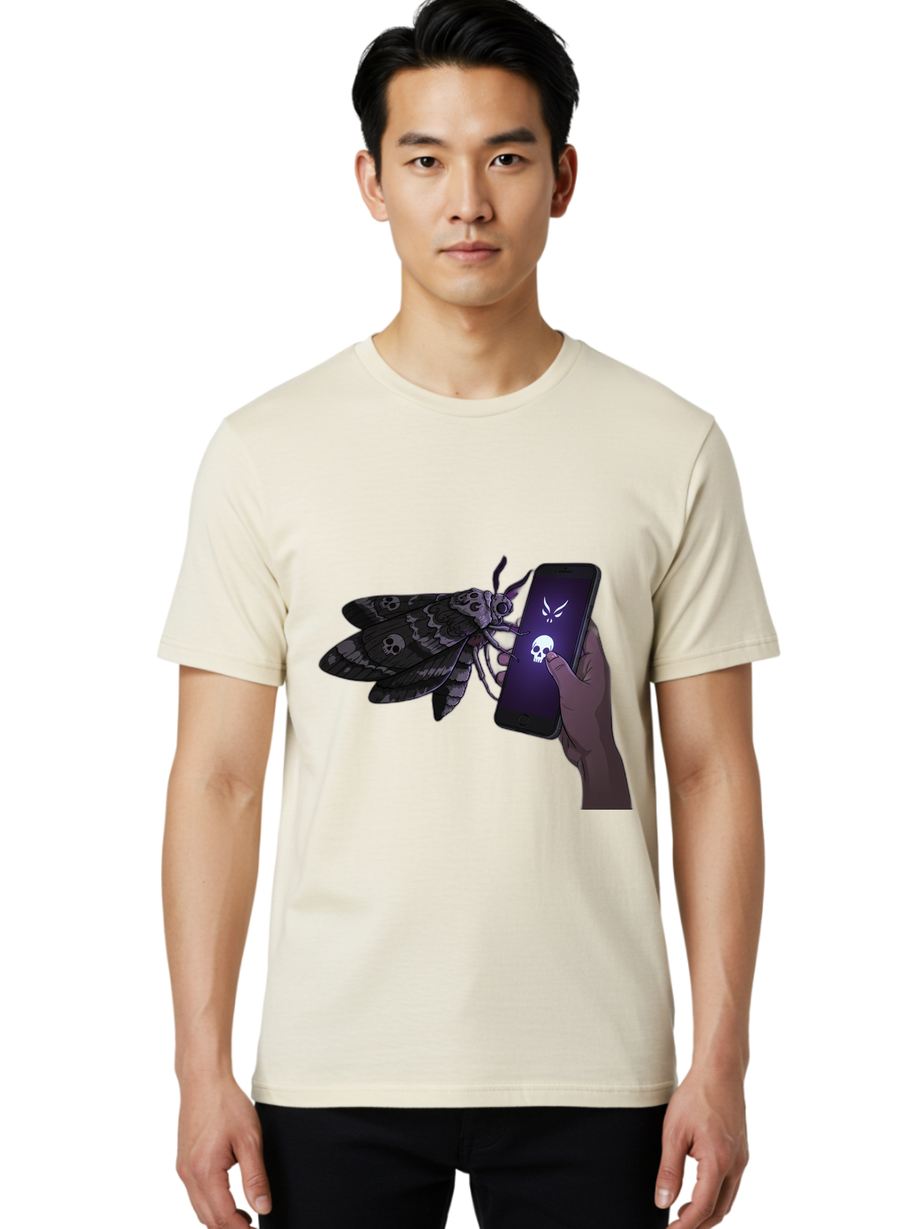 Death-S-Head-Hawkmoth-2 Men'S Graphic Tee, 100% Cotton, Comfortable Casual Summer Wear, Machine Washable, Vintage Camera, Old Camera, Antique Camera, Black Camera, Classic Photography, Photography Equipment, Nostalgic Device, Film Camera, Bam233