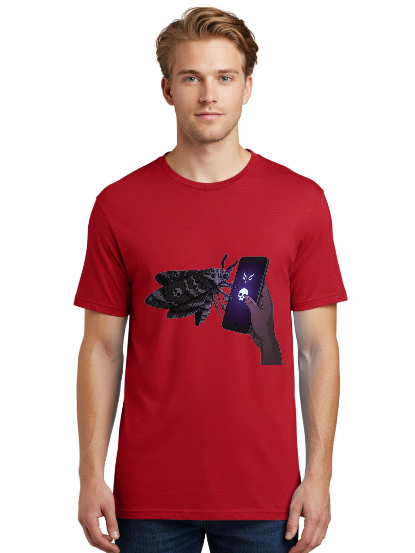 Death-S-Head-Hawkmoth-2 Men'S Graphic Tee, 100% Cotton, Comfortable Casual Summer Wear, Machine Washable, Vintage Camera, Old Camera, Antique Camera, Black Camera, Classic Photography, Photography Equipment, Nostalgic Device, Film Camera, Bam233