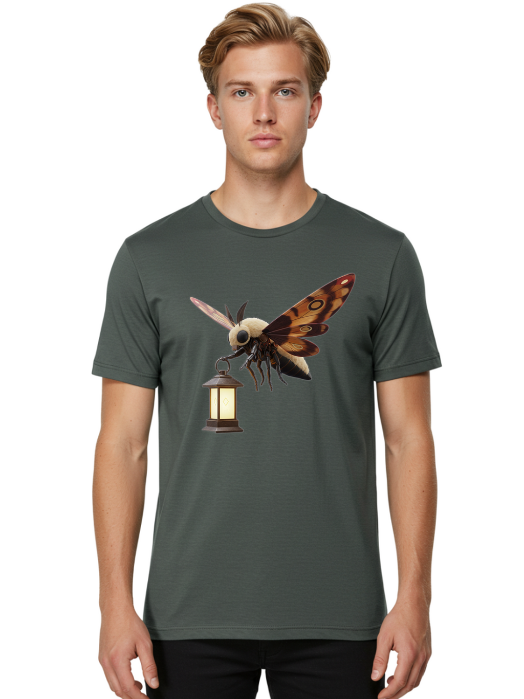 Death-S-Head-Hawkmoth-3 Men'S Graphic Tee, 100% Cotton, Comfortable Casual Summer Wear, Machine Washable, Vintage Camera, Old Camera, Antique Camera, Black Camera, Classic Photography, Photography Equipment, Nostalgic Device, Film Camera, Bam234