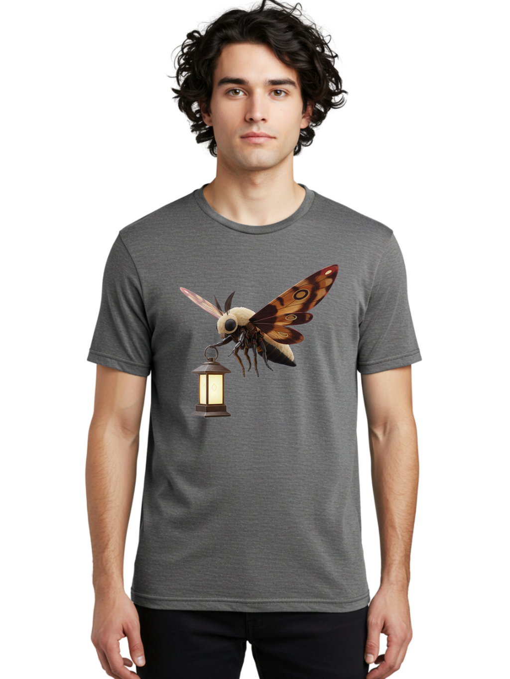 Death-S-Head-Hawkmoth-3 Men'S Graphic Tee, 100% Cotton, Comfortable Casual Summer Wear, Machine Washable, Vintage Camera, Old Camera, Antique Camera, Black Camera, Classic Photography, Photography Equipment, Nostalgic Device, Film Camera, Bam234