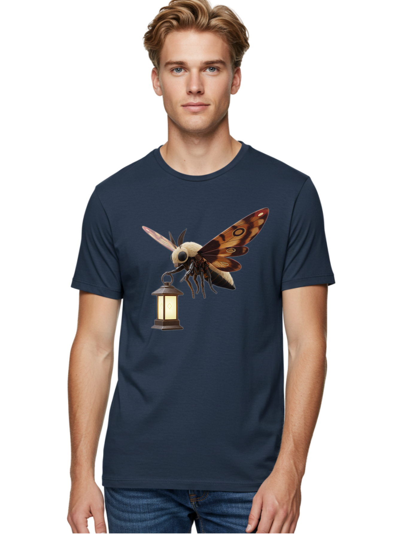 Death-S-Head-Hawkmoth-3 Men'S Graphic Tee, 100% Cotton, Comfortable Casual Summer Wear, Machine Washable, Vintage Camera, Old Camera, Antique Camera, Black Camera, Classic Photography, Photography Equipment, Nostalgic Device, Film Camera, Bam234