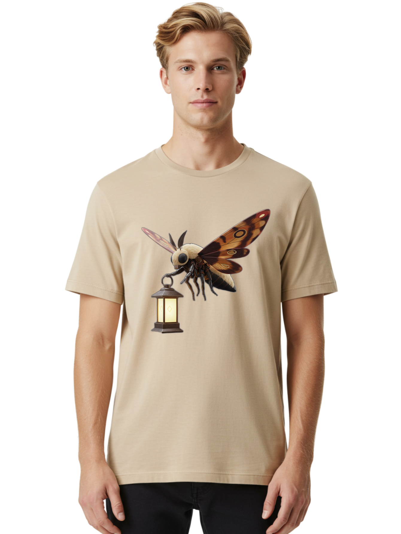 Death-S-Head-Hawkmoth-3 Men'S Graphic Tee, 100% Cotton, Comfortable Casual Summer Wear, Machine Washable, Vintage Camera, Old Camera, Antique Camera, Black Camera, Classic Photography, Photography Equipment, Nostalgic Device, Film Camera, Bam234