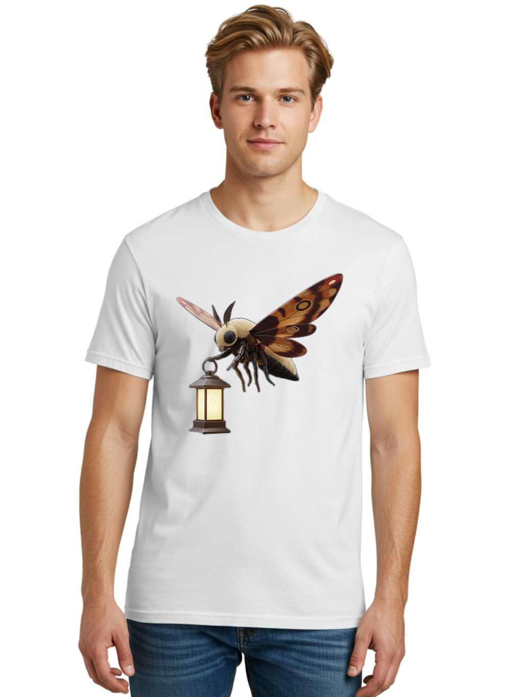 Death-S-Head-Hawkmoth-3 Men'S Graphic Tee, 100% Cotton, Comfortable Casual Summer Wear, Machine Washable, Vintage Camera, Old Camera, Antique Camera, Black Camera, Classic Photography, Photography Equipment, Nostalgic Device, Film Camera, Bam234