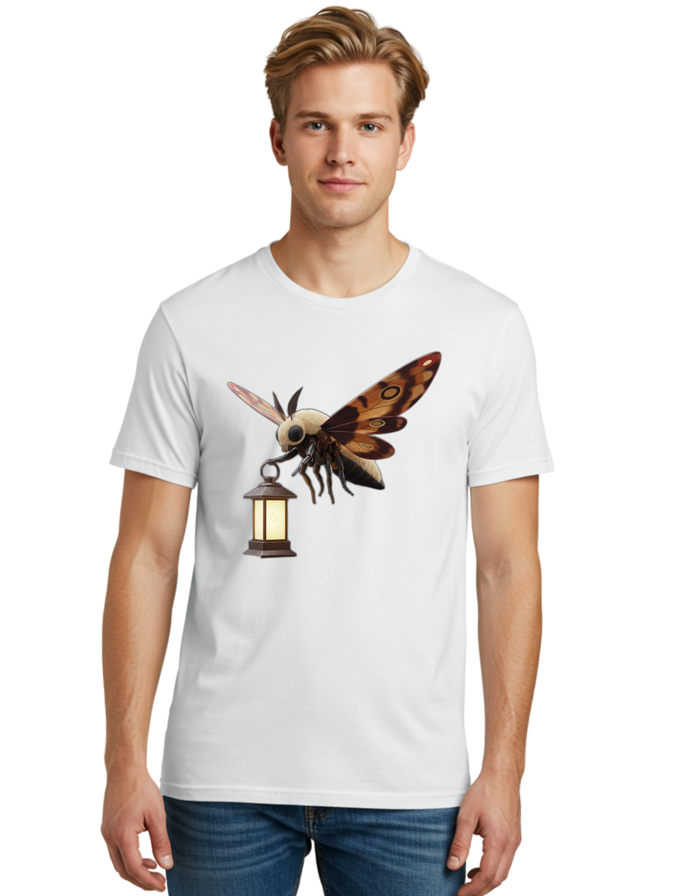 Death-S-Head-Hawkmoth-3 Men'S Graphic Tee, 100% Cotton, Comfortable Casual Summer Wear, Machine Washable, Vintage Camera, Old Camera, Antique Camera, Black Camera, Classic Photography, Photography Equipment, Nostalgic Device, Film Camera, Bam234